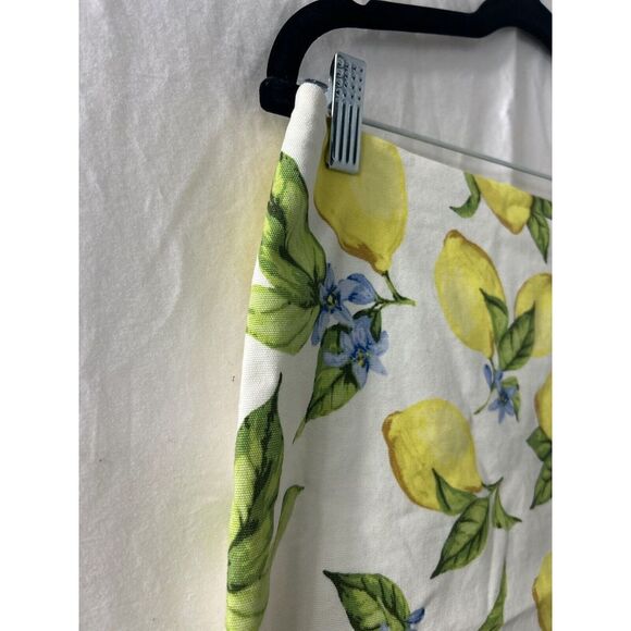 Talbots Lemons Blossom Canvas Printed Above Knee Lined Skirt‎ Size 12 - Picture 2 of 10